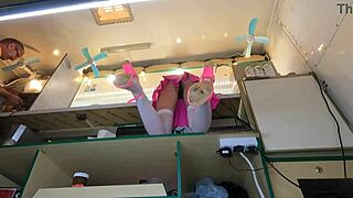 This Crazy Girl Doesn't Mind Being Upskirted At Work For Extra Money