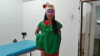 i feel so turned on as a sensual indian elf with christmas sex fantasies on a hospital gurney