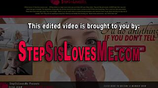 Teen eagerly sucks black stepbrother's cock!