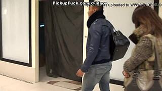 Brown cutie sucks cocks in mall pickup 😏