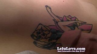i touch and rub lelu love's tattoo, then cum all over it, so hot.