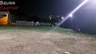 Bruna enjoys a night out at Luxuria nightclub's parking lot