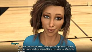 Feeling the excitement as I meet the new assistant coach with her big tits in this hentai scene