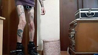 melvin oficial does solo masturbation on skates as a gay spanish guy