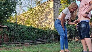 Latina Milf Neighbor Sucks Me Off on My Land
