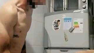 Passionate amateur sex in the kitchen with latina squirting