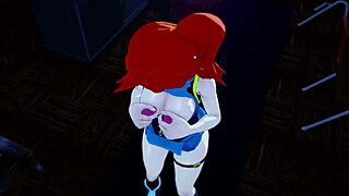 Itsuka Kendo in wild squirting masturbation from 3D hentai