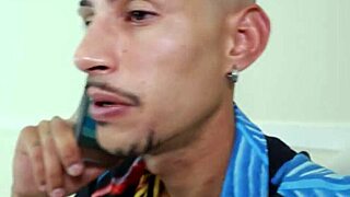 Man in hotel room asks, ready for putaria with app guys? Big cocks in group action!