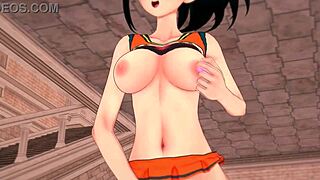 Super Sexy Momo Yaoyorozu in Wild 3D Hentai Action
