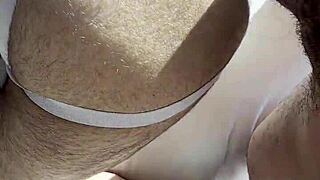 This chubby 18+ bear showed up and begged for my cock