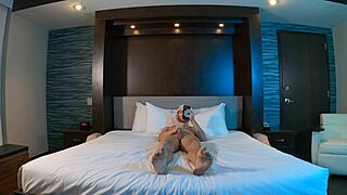 Twink Jerks Off Solo in Hotel Room