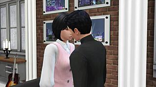 Horny girlfriend dreams of pornstar life in wild Sims 4 3D animation