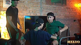 Colombian Teen with Tattoos Joins Wild Group Action with Twins.