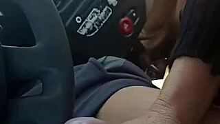 Latina Milf Fucks in Car with Mother-in-Law on Public Road