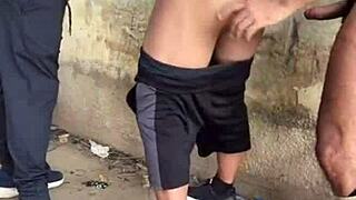 just offering my buddy some bareback fun on the public bike path.