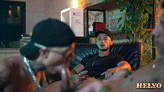 Colombian Teen with Tattoos Joins Wild Group Action with Twins.