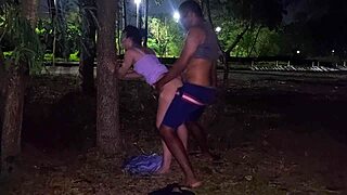 Brunette Fucks In Public Park