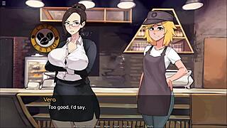 Watch hazel nut latte fucking her coworker's big cock again