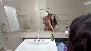 Caught stepdaughter naked in bathroom offering pussy, came inside