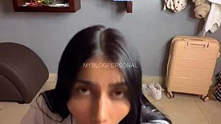 After class, I pounded a cute Colombian student in motel POV