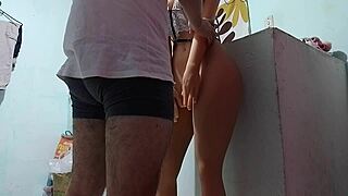 tremendous body, the whore of my stepmother gets spent when my dad is not at home
