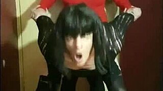 Crossdresser goes from ass to mouth in collection