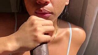 Big Booty Brunette Nysdel Seduces Stepbrother for Raw Amateur Action