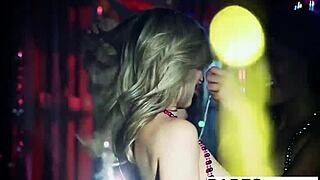 babes kissing at midnight, then fucking hardcore with cum?