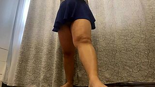 Hot stepmom gets wet and horny during sweaty workout