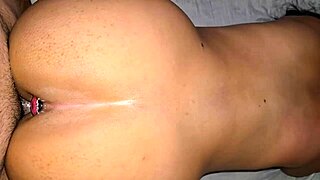 Doggystyle anal with plug deep in my culo