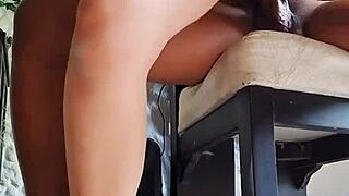 sexy brazilian housewife bangs hard with black cock friend