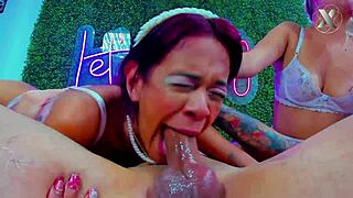 throat bangin' these two sluts hard, no mercy, my bad