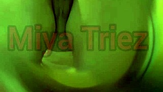 miya triez performs strip tease for cuckold humiliation