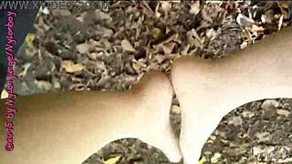 Kleiner Nylon Waldspaziergang Turns Into a Suggestive Outdoor Tease