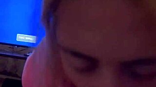 Hoodie Blonde Takes Wet Cumshot in Mouth