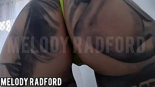 Slutty Melody Radford teases with wild twerking moves, shaking that huge ass for everyone to see
