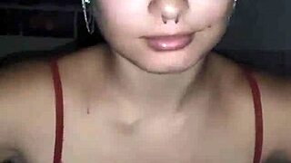 Cute Latina Girlfriend Debora Prado Deepthroating Monster Cock At Night