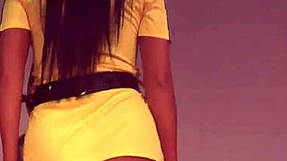 Horny Brunette Stripper Teases and Masturbates Wildly on Stage