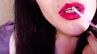 backstage with this hot brunette, wanna see more?