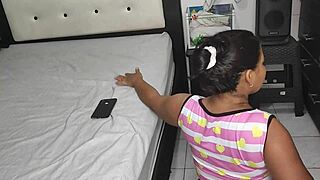 Young Latina stepnephew forces me into sucking him off