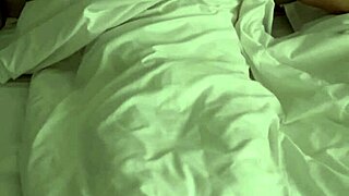 Cute petite girl with shaved pussy masturbates using toys.