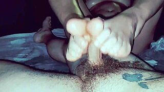 Erotic Massage Turns Into Cock Jerking with Feet