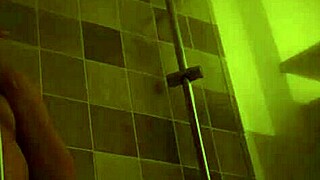 I spied on her in the shower and couldn’t resist fucking her right there