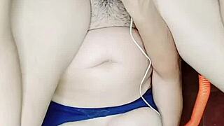 latina brunette feels huge dildo deep inside. her creamy release spills out in solo play.