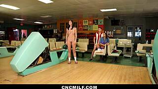 Holy crap, I’m usin’ my girlfriend and her stepmom while we’re bowling at cncmilf! 😲