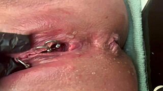 Pierced Clit Rubbed Hard in Latex Gloves Stream