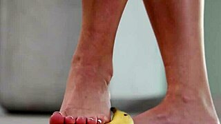 check out this 4k hot footfetish crushing fruits with bare feet and heels