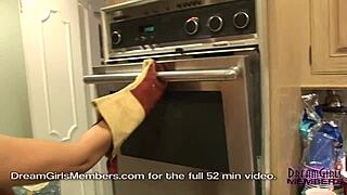 uhh, cookin’ naked with raquel and them big tits, almost burned myself!