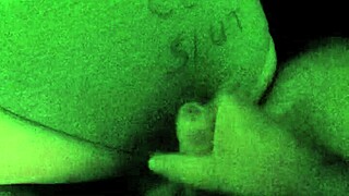 Jacking off and cumming on my curvy wife’s fat ass