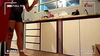 i caught my stepdad recording us fucking in the kitchen